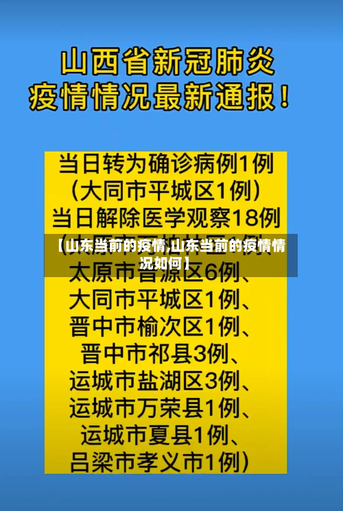 【山东当前的疫情,山东当前的疫情情况如何】
