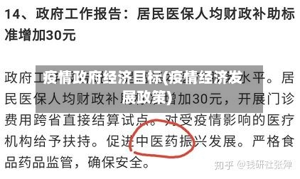疫情政府经济目标(疫情经济发展政策)-第2张图片