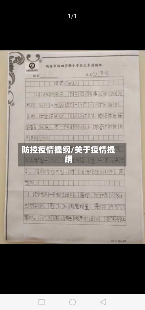 防控疫情提纲/关于疫情提纲