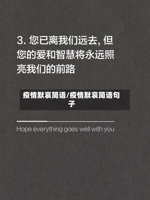 疫情默哀简语/疫情默哀简语句子-第3张图片